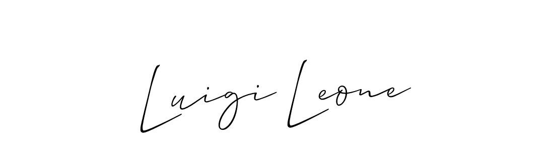 The best way (Allison_Script) to make a short signature is to pick only two or three words in your name. The name Luigi Leone include a total of six letters. For converting this name. Luigi Leone signature style 2 images and pictures png