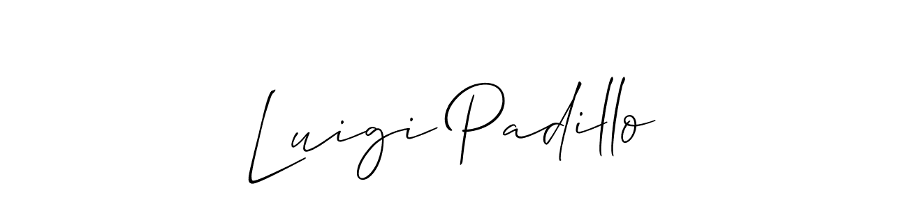The best way (Allison_Script) to make a short signature is to pick only two or three words in your name. The name Luigi Padillo include a total of six letters. For converting this name. Luigi Padillo signature style 2 images and pictures png