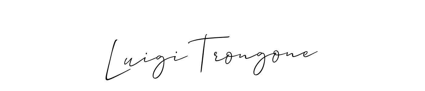 Create a beautiful signature design for name Luigi Trongone. With this signature (Allison_Script) fonts, you can make a handwritten signature for free. Luigi Trongone signature style 2 images and pictures png