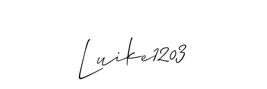 Best and Professional Signature Style for Luike1203. Allison_Script Best Signature Style Collection. Luike1203 signature style 2 images and pictures png