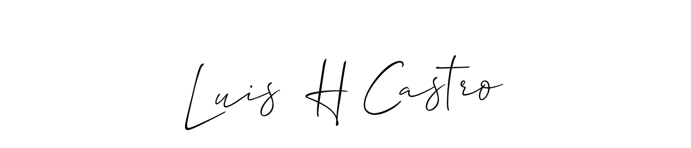 Allison_Script is a professional signature style that is perfect for those who want to add a touch of class to their signature. It is also a great choice for those who want to make their signature more unique. Get Luis  H Castro name to fancy signature for free. Luis  H Castro signature style 2 images and pictures png