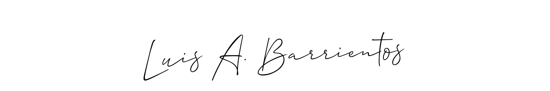 if you are searching for the best signature style for your name Luis A. Barrientos. so please give up your signature search. here we have designed multiple signature styles  using Allison_Script. Luis A. Barrientos signature style 2 images and pictures png