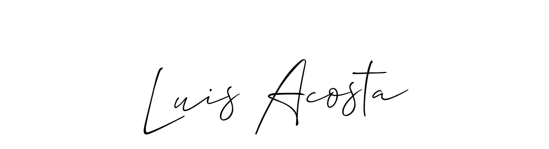 if you are searching for the best signature style for your name Luis Acosta. so please give up your signature search. here we have designed multiple signature styles  using Allison_Script. Luis Acosta signature style 2 images and pictures png