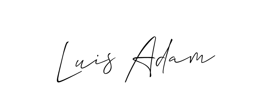 How to make Luis Adam signature? Allison_Script is a professional autograph style. Create handwritten signature for Luis Adam name. Luis Adam signature style 2 images and pictures png