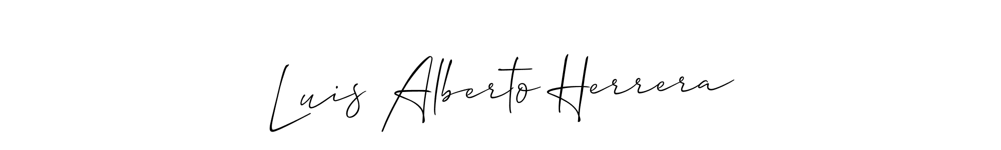 Make a beautiful signature design for name Luis Alberto Herrera. With this signature (Allison_Script) style, you can create a handwritten signature for free. Luis Alberto Herrera signature style 2 images and pictures png