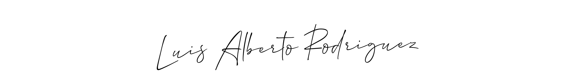 It looks lik you need a new signature style for name Luis Alberto Rodriguez. Design unique handwritten (Allison_Script) signature with our free signature maker in just a few clicks. Luis Alberto Rodriguez signature style 2 images and pictures png