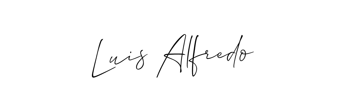 Create a beautiful signature design for name Luis Alfredo. With this signature (Allison_Script) fonts, you can make a handwritten signature for free. Luis Alfredo signature style 2 images and pictures png