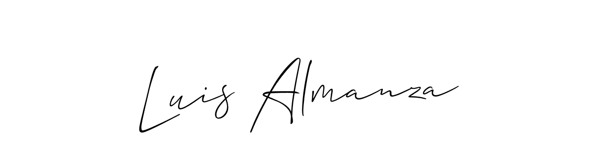 if you are searching for the best signature style for your name Luis Almanza. so please give up your signature search. here we have designed multiple signature styles  using Allison_Script. Luis Almanza signature style 2 images and pictures png