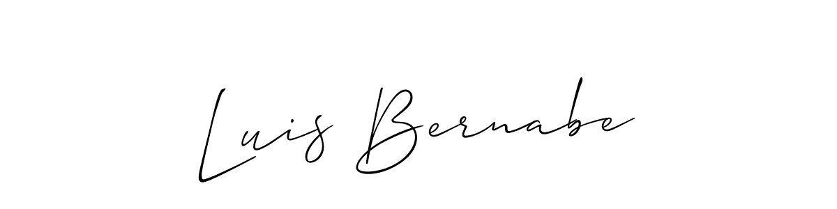 How to make Luis Bernabe name signature. Use Allison_Script style for creating short signs online. This is the latest handwritten sign. Luis Bernabe signature style 2 images and pictures png