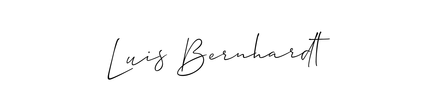 You should practise on your own different ways (Allison_Script) to write your name (Luis Bernhardt) in signature. don't let someone else do it for you. Luis Bernhardt signature style 2 images and pictures png