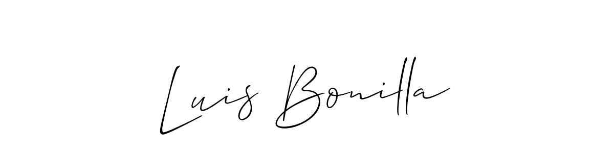 Use a signature maker to create a handwritten signature online. With this signature software, you can design (Allison_Script) your own signature for name Luis Bonilla. Luis Bonilla signature style 2 images and pictures png