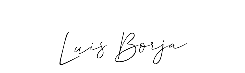 How to make Luis Borja signature? Allison_Script is a professional autograph style. Create handwritten signature for Luis Borja name. Luis Borja signature style 2 images and pictures png