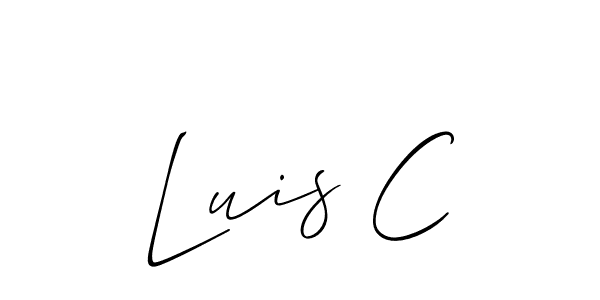Also we have Luis C name is the best signature style. Create professional handwritten signature collection using Allison_Script autograph style. Luis C signature style 2 images and pictures png