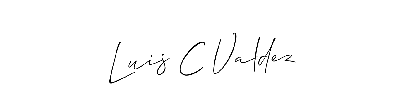 How to make Luis C Valdez signature? Allison_Script is a professional autograph style. Create handwritten signature for Luis C Valdez name. Luis C Valdez signature style 2 images and pictures png