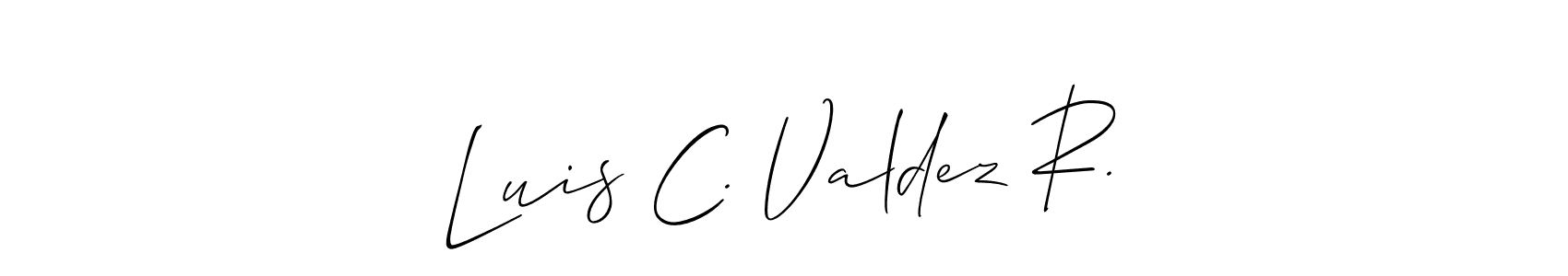 See photos of Luis C. Valdez R. official signature by Spectra . Check more albums & portfolios. Read reviews & check more about Allison_Script font. Luis C. Valdez R. signature style 2 images and pictures png