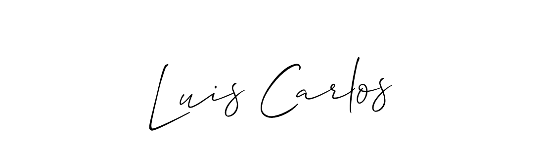 Make a beautiful signature design for name Luis Carlos. With this signature (Allison_Script) style, you can create a handwritten signature for free. Luis Carlos signature style 2 images and pictures png