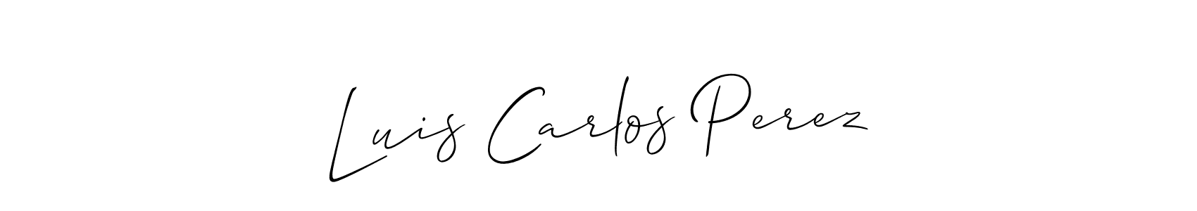 This is the best signature style for the Luis Carlos Perez name. Also you like these signature font (Allison_Script). Mix name signature. Luis Carlos Perez signature style 2 images and pictures png