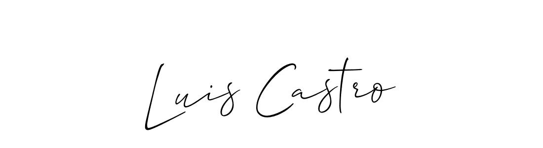 How to make Luis Castro signature? Allison_Script is a professional autograph style. Create handwritten signature for Luis Castro name. Luis Castro signature style 2 images and pictures png