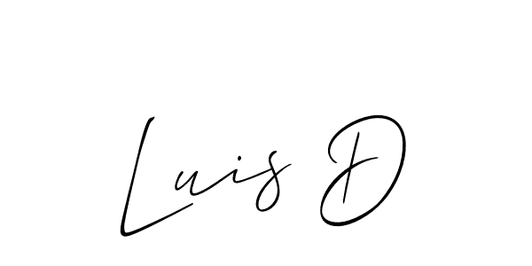 Use a signature maker to create a handwritten signature online. With this signature software, you can design (Allison_Script) your own signature for name Luis D. Luis D signature style 2 images and pictures png