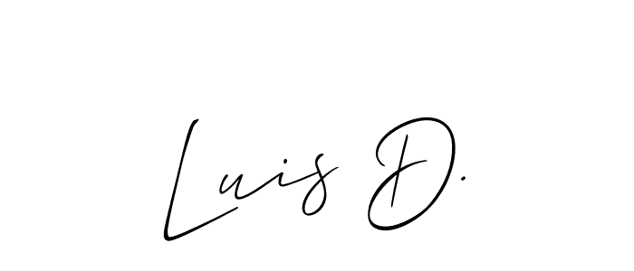 Also we have Luis D. name is the best signature style. Create professional handwritten signature collection using Allison_Script autograph style. Luis D. signature style 2 images and pictures png