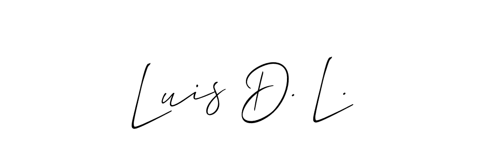 Make a beautiful signature design for name Luis D. L.. With this signature (Allison_Script) style, you can create a handwritten signature for free. Luis D. L. signature style 2 images and pictures png