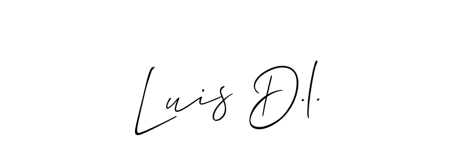 Design your own signature with our free online signature maker. With this signature software, you can create a handwritten (Allison_Script) signature for name Luis D.l.. Luis D.l. signature style 2 images and pictures png