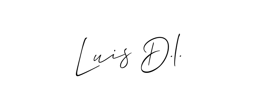 Also we have Luis D.l. name is the best signature style. Create professional handwritten signature collection using Allison_Script autograph style. Luis D.l. signature style 2 images and pictures png
