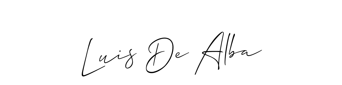 How to make Luis De Alba signature? Allison_Script is a professional autograph style. Create handwritten signature for Luis De Alba name. Luis De Alba signature style 2 images and pictures png