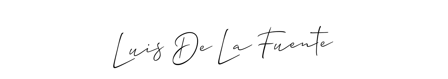 Use a signature maker to create a handwritten signature online. With this signature software, you can design (Allison_Script) your own signature for name Luis De La Fuente. Luis De La Fuente signature style 2 images and pictures png