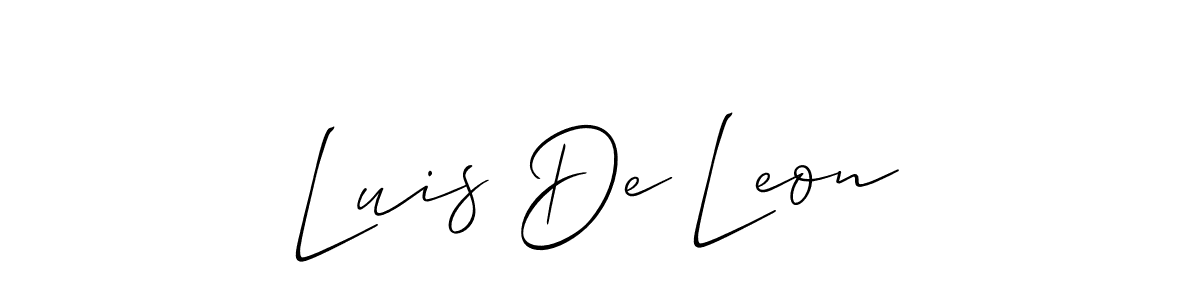 This is the best signature style for the Luis De Leon name. Also you like these signature font (Allison_Script). Mix name signature. Luis De Leon signature style 2 images and pictures png