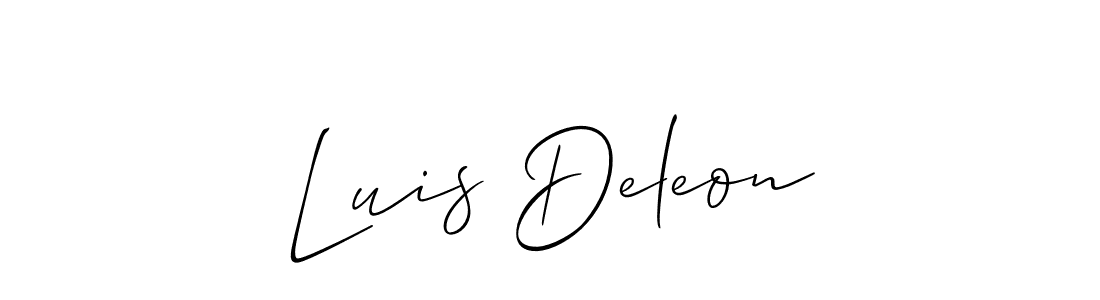 Make a beautiful signature design for name Luis Deleon. With this signature (Allison_Script) style, you can create a handwritten signature for free. Luis Deleon signature style 2 images and pictures png