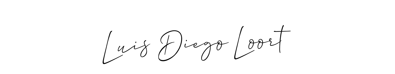 Similarly Allison_Script is the best handwritten signature design. Signature creator online .You can use it as an online autograph creator for name Luis Diego Loort. Luis Diego Loort signature style 2 images and pictures png