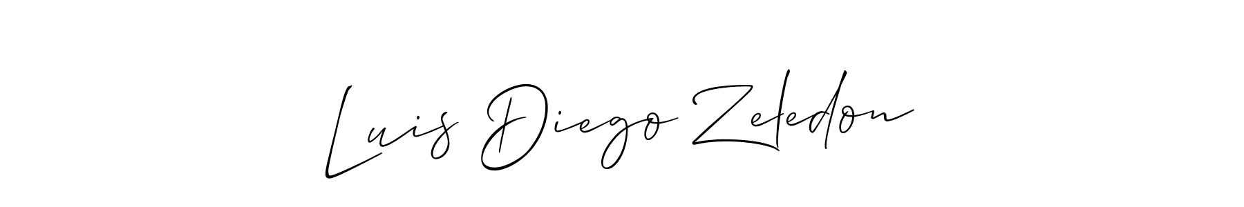 Allison_Script is a professional signature style that is perfect for those who want to add a touch of class to their signature. It is also a great choice for those who want to make their signature more unique. Get Luis Diego Zeledon name to fancy signature for free. Luis Diego Zeledon signature style 2 images and pictures png