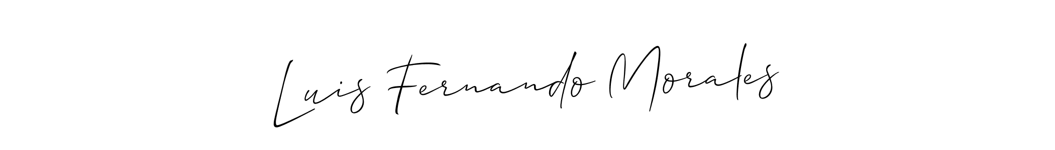 Create a beautiful signature design for name Luis Fernando Morales. With this signature (Allison_Script) fonts, you can make a handwritten signature for free. Luis Fernando Morales signature style 2 images and pictures png