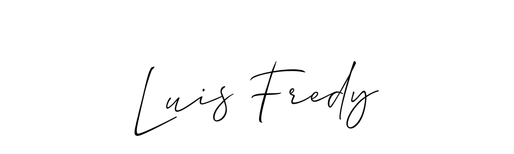 Make a beautiful signature design for name Luis Fredy. With this signature (Allison_Script) style, you can create a handwritten signature for free. Luis Fredy signature style 2 images and pictures png