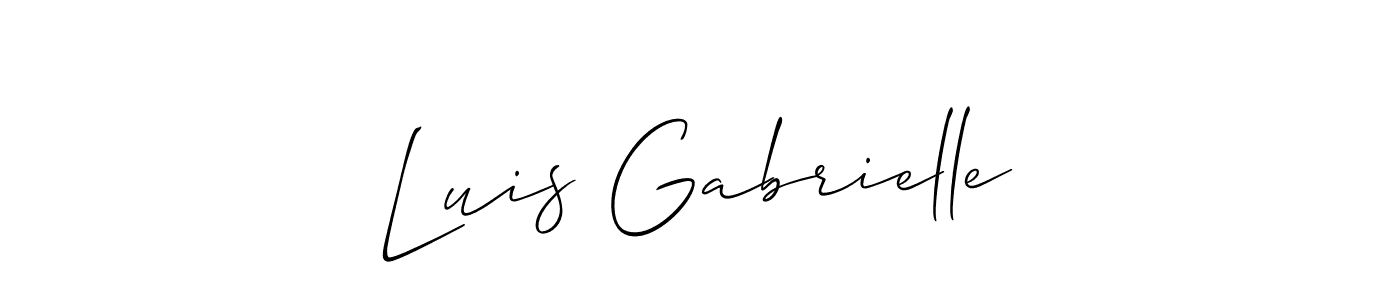 if you are searching for the best signature style for your name Luis Gabrielle. so please give up your signature search. here we have designed multiple signature styles  using Allison_Script. Luis Gabrielle signature style 2 images and pictures png