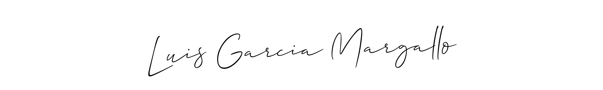 if you are searching for the best signature style for your name Luis Garcia Margallo. so please give up your signature search. here we have designed multiple signature styles  using Allison_Script. Luis Garcia Margallo signature style 2 images and pictures png
