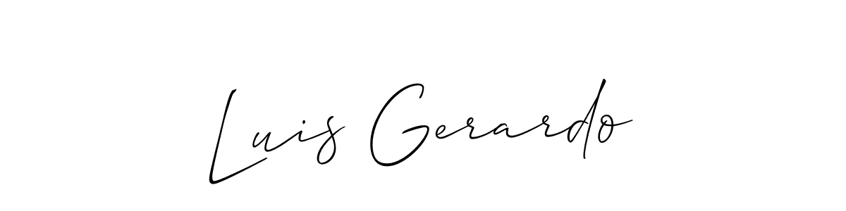 It looks lik you need a new signature style for name Luis Gerardo. Design unique handwritten (Allison_Script) signature with our free signature maker in just a few clicks. Luis Gerardo signature style 2 images and pictures png