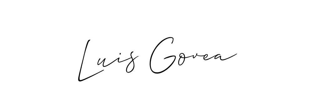 Design your own signature with our free online signature maker. With this signature software, you can create a handwritten (Allison_Script) signature for name Luis Govea. Luis Govea signature style 2 images and pictures png
