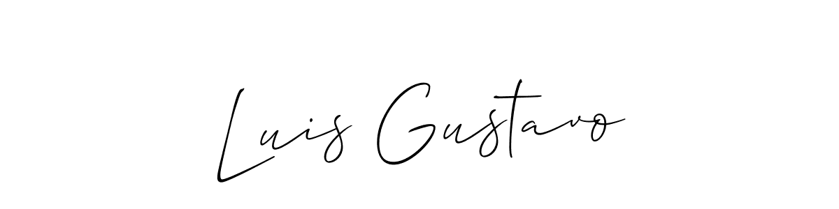 Make a beautiful signature design for name Luis Gustavo. With this signature (Allison_Script) style, you can create a handwritten signature for free. Luis Gustavo signature style 2 images and pictures png