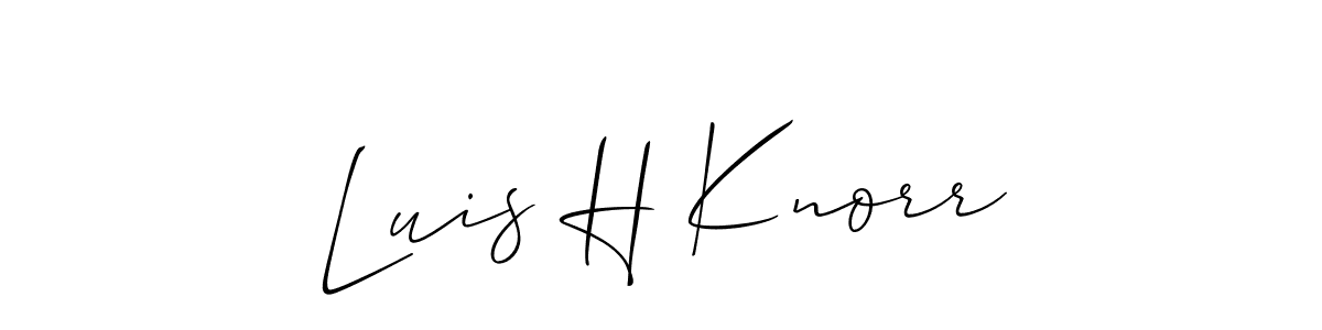 Also we have Luis H Knorr name is the best signature style. Create professional handwritten signature collection using Allison_Script autograph style. Luis H Knorr signature style 2 images and pictures png