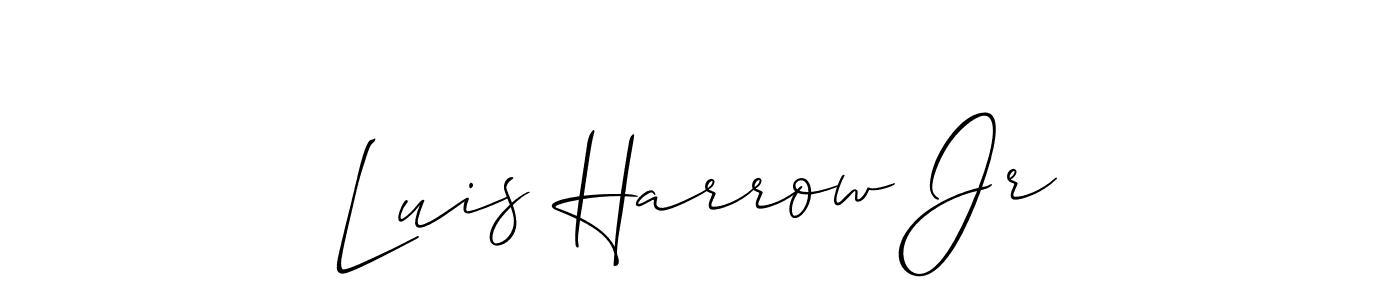 Create a beautiful signature design for name Luis Harrow Jr. With this signature (Allison_Script) fonts, you can make a handwritten signature for free. Luis Harrow Jr signature style 2 images and pictures png