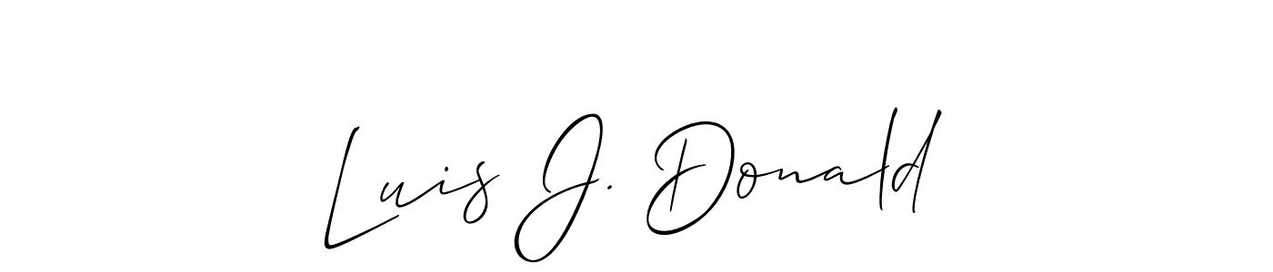 Also we have Luis J. Donald name is the best signature style. Create professional handwritten signature collection using Allison_Script autograph style. Luis J. Donald signature style 2 images and pictures png