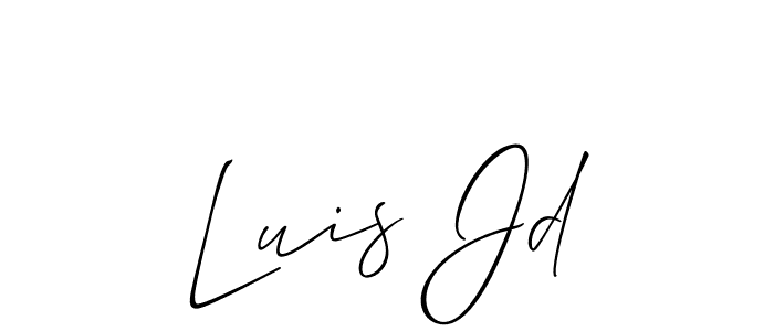 How to make Luis Jd name signature. Use Allison_Script style for creating short signs online. This is the latest handwritten sign. Luis Jd signature style 2 images and pictures png