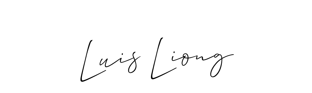Allison_Script is a professional signature style that is perfect for those who want to add a touch of class to their signature. It is also a great choice for those who want to make their signature more unique. Get Luis Liong name to fancy signature for free. Luis Liong signature style 2 images and pictures png