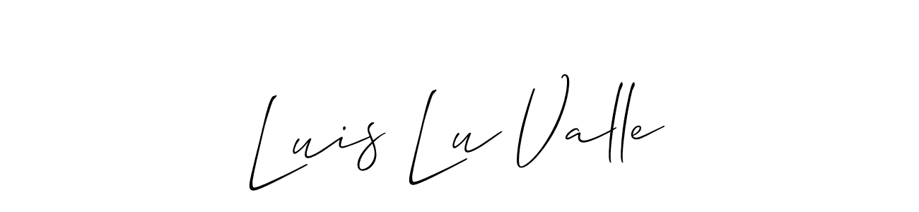 Best and Professional Signature Style for Luis Lu Valle. Allison_Script Best Signature Style Collection. Luis Lu Valle signature style 2 images and pictures png