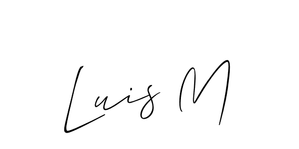 Make a beautiful signature design for name Luis M. With this signature (Allison_Script) style, you can create a handwritten signature for free. Luis M signature style 2 images and pictures png