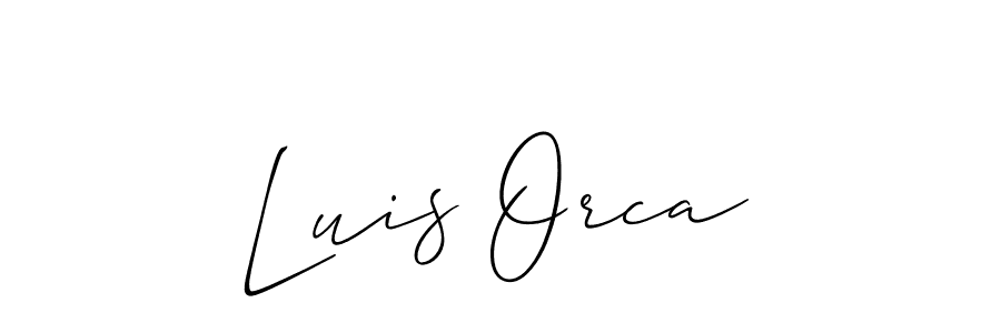 It looks lik you need a new signature style for name Luis Orca. Design unique handwritten (Allison_Script) signature with our free signature maker in just a few clicks. Luis Orca signature style 2 images and pictures png