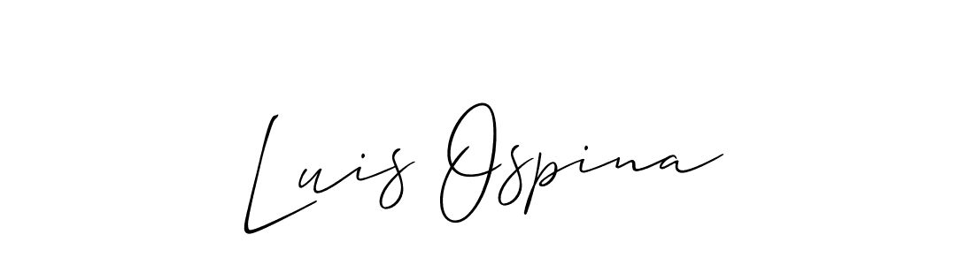 The best way (Allison_Script) to make a short signature is to pick only two or three words in your name. The name Luis Ospina include a total of six letters. For converting this name. Luis Ospina signature style 2 images and pictures png