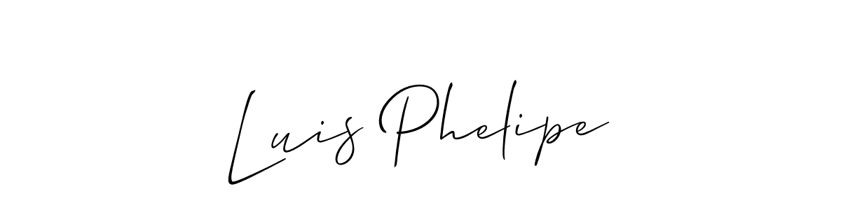 It looks lik you need a new signature style for name Luis Phelipe. Design unique handwritten (Allison_Script) signature with our free signature maker in just a few clicks. Luis Phelipe signature style 2 images and pictures png